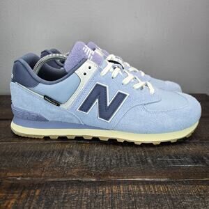 NEW New Balance 574 Mens Size 11 D Running Shoes U574NLB Blue White Suede